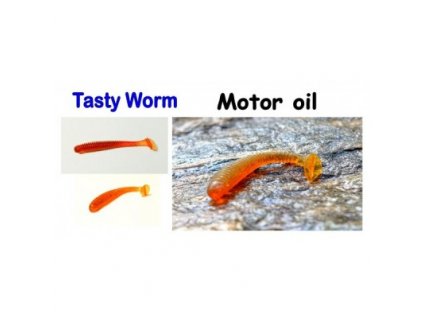 Tasty Worm-50mm Motor oil 8pcs