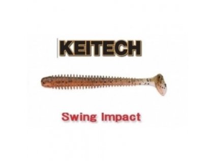 Keitech Swing Impact 3&quot; - Green Pumpkin Fire 10ks