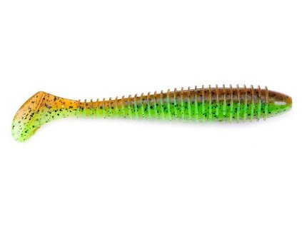 Keitech Swing Impact 3.8" - Green Pumpkin/Chartreuse 6ks