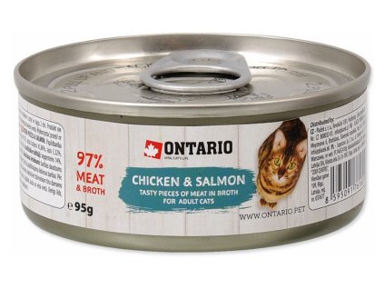 ONTARIO KONZERVA CHICKEN PIECES + SALMON 95G