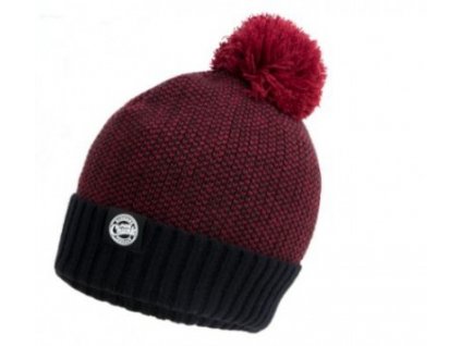 Fox CHUNK Burgundy/Black Bobble Hat