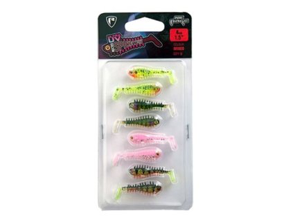fox rage gumova nastraha uv micro spikey mixed colour pack 4 cm 8 ks