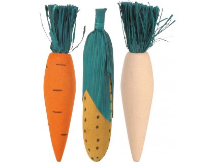 Trixie Dřevěná zelenina 10 cm (3 ks)
