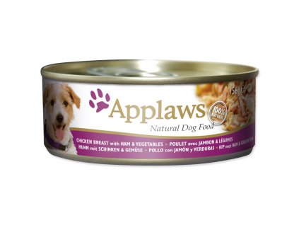 Konzerva APPLAWS Dog Chicken, Ham & Vegetables 156g