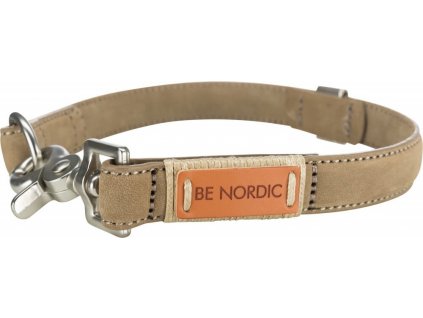 Trixie BE Nordic Obojek kožený S pískový, 35 cm / 15 mm