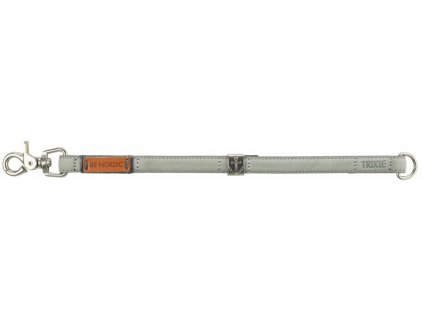 BE Nordic kožený obojek S-M 40cm/20mm sv.šedá