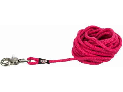 Trixie Stopovací vodítko kulaté,vypouštěcí karabina S-L 10m/6mm fuchsia