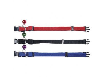 Nylonový obojek s rolničkou a sponou, 1x22-33cm