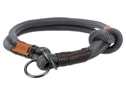 BE Nordic stahovací obojek S-M 40cm/8mm tmavošedá/hnedá