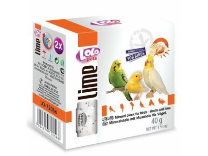 LOLOopets lime minerální kámen s mušlemi pro ptáky 40g