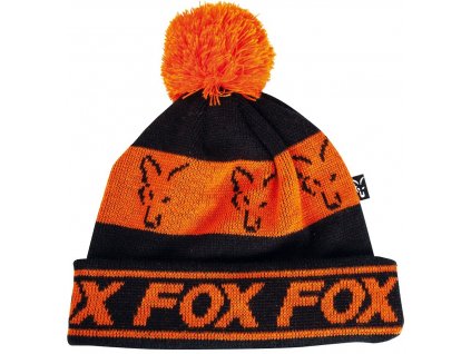 fox cepice black orange lined bobble