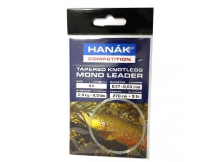 Hanák Ujímané návazce čirý 4x,0.17-0.53mm,2.8kg