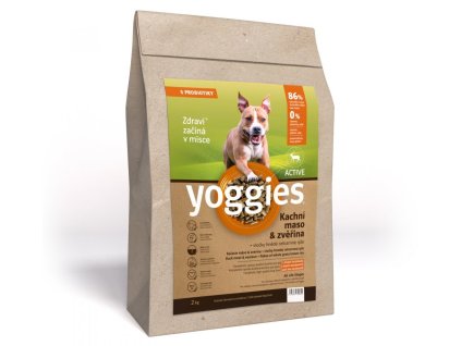 2 kg yoggies active kachna a zverina granule lisovane za studena s probiotiky (1)