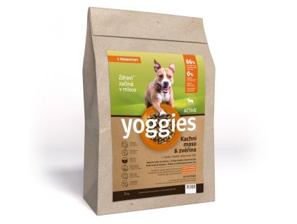 2 kg yoggies active kachna a zverina granule lisovane za studena s probiotiky