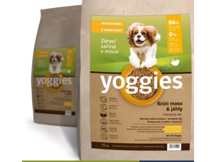 1842 15 kg minigranule monoproteinove yoggies s krutim masem a jahly lisovane za studena s probiotiky