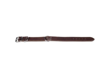 Obojek Clyde matná kůže 75cm/4cm hnědá