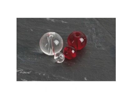 PFS - Round Glass Beads - průhledné 8mm