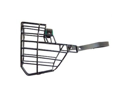 Náhubek černý - gumoplast / kůže rotvajler,brazil fila, neap. mastin pes