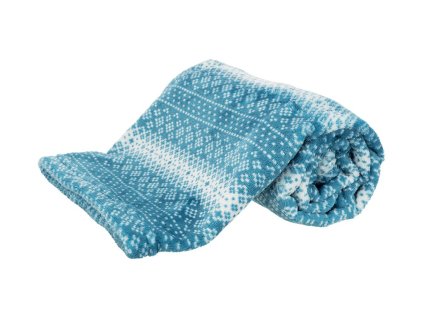 29396 zimni vanocni deka lumi bilo petrolejova 100x70 cm