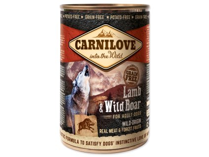 Konzerva CARNILOVE Dog Wild Meat Lamb & Wild Boar 400g