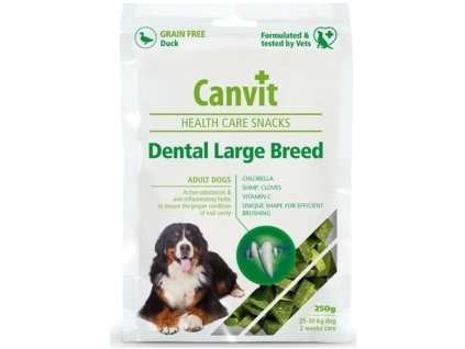 Canvit Snacks Dental Large Breed-Duck 250 g