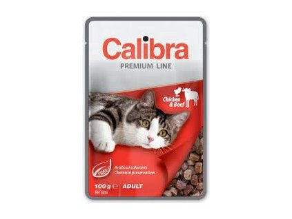 Calibra Cat kapsa Premium Adult Chicken & Beef 100 g