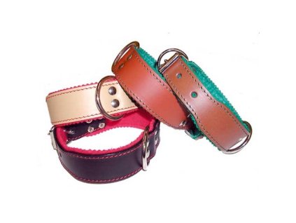 Obojek široký podšitý do 80cm BELLA – přírodní