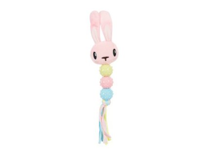 Hračka pes štěně Rattle plyš plast růžová Zolux