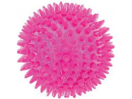 Hračka pes BALL SPIKE TPR POP 13cm s ostny růž Zolux