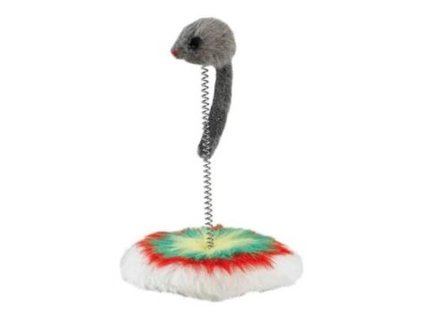 Hračka kočka PA 5030 myš na pružince FP