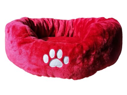 Košík kolo polyester 60cm plyš malina