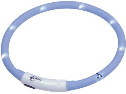 Nobby Led Puppy svítící kroužek silikon světle modrá 45cm