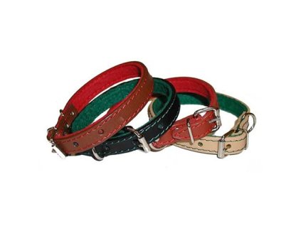 Obojky s plstí do 35cm SINDY – hnědý