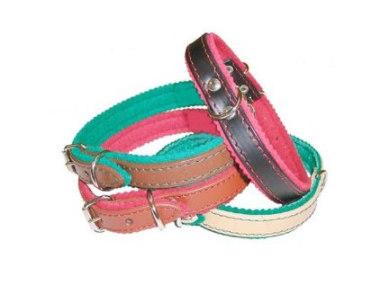 Obojky s plstí do 45cm SINDY – přírodní