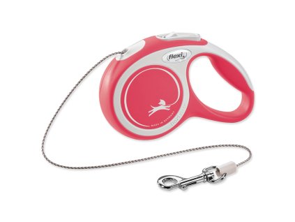 Vodítko FLEXI New Comfort lanko červené XS - 3 m