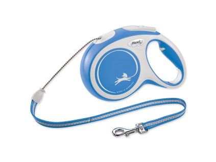 Vodítko FLEXI New Comfort lanko modré M - 8 m
