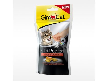 GIMCAT Nutri Pockets losos a omega 3 × 60 g