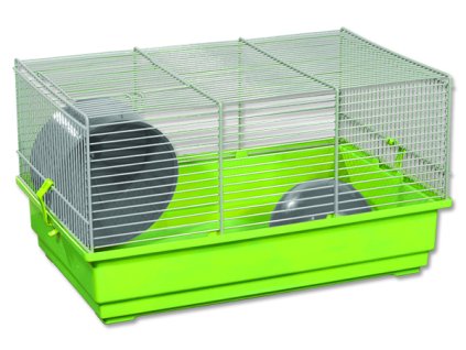 Klec SMALL ANIMALS Richard šedo-zelená se šedou výbavou 1ks