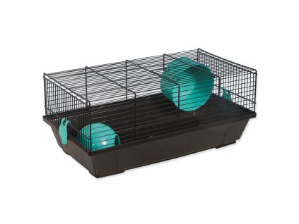 Klec SMALL ANIMALS Viktor černá s modrou výbavou 1ks