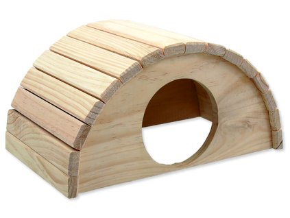 Domek SMALL ANIMALS půlkruh dřevěný 31 x 20 x 15,5 cm 1ks