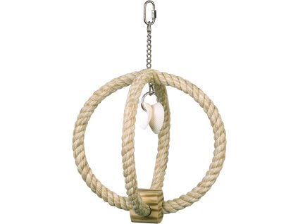 Šplhací kruh bavlna, sisal s mušlemi 33 x 22,5 cm