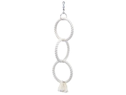 Bavlněné 3 kruhy pro papoušky 48cm