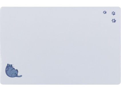 Prostírání pro kočky, Fat Cat s tlapkami, 44 x 28 cm, šedá
