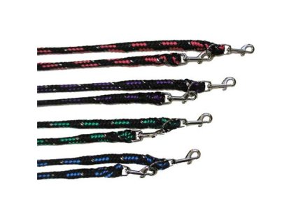 Vodítko nylon přepínací 2x karab. 3m / 12 mm – červené