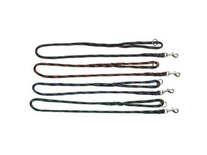 Vodítko nylonové s kovovou svorkou 130cm / 16mm maxi karabina – béžové