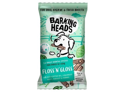 BARKING HEADS Treats Floss'n' Gloss Medium Breed 150g
