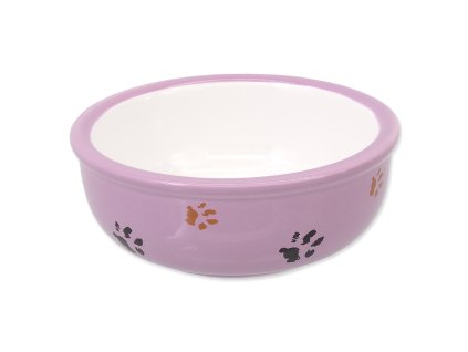 Miska MAGIC CAT keramická kočicí tlapka fialová 13 cm