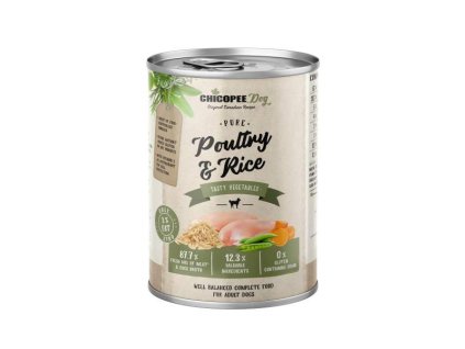CHICOPEE ADULT čisté drůbeží s rýží konzerva pro psy 400 g