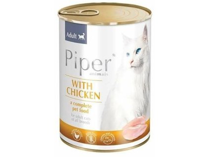 PIPER CAT konzerva pro kočky, s kuřecím masem 400g