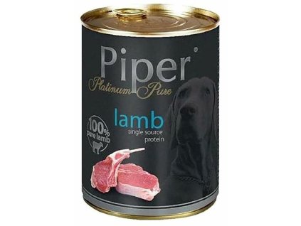 PIPER PLATINUM PURE čisté jehněčí, konzerva pro psy, 400 g